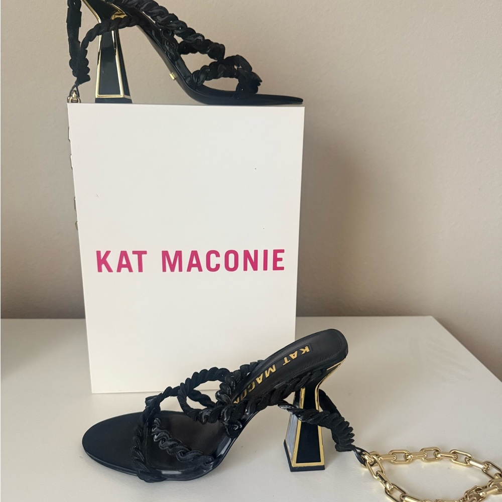 Elegant Black and Gold Heels